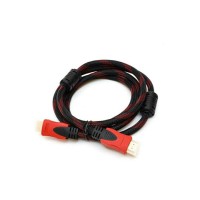 Кабель HDMI - HDMI / V1.4 / 1.5 метра / Нейлоновий / Чорний