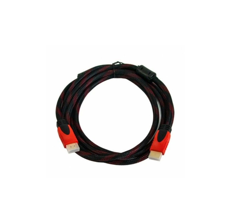 Кабель HDMI - HDMI / V1.4 / 3 метра / Нейлоновий / Чорний