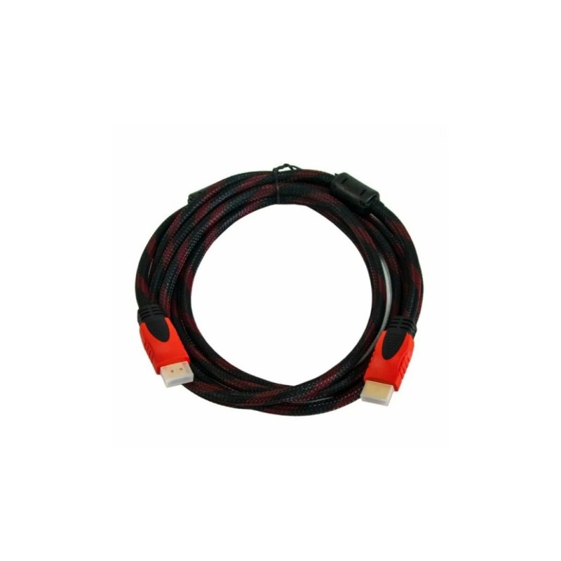 Кабель HDMI - HDMI / V1.4 / 3 метра / Нейлоновый / Черный