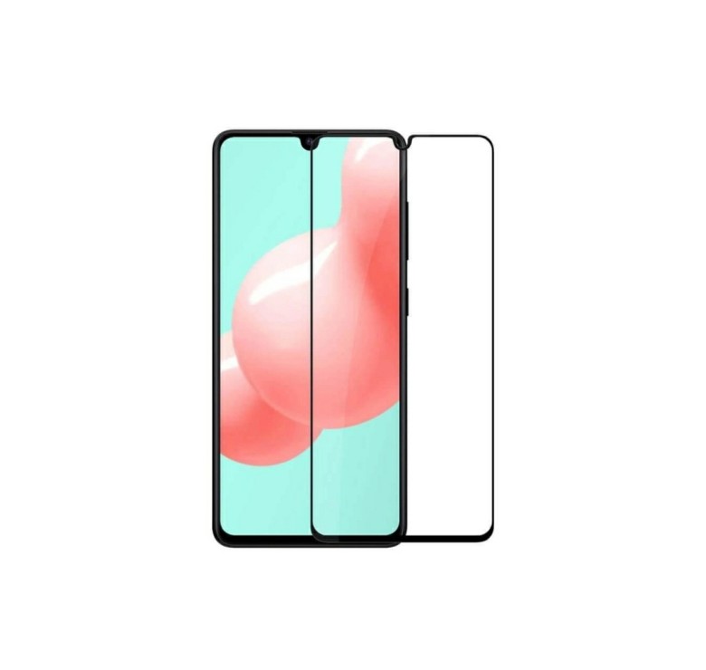 Загартоване захисне скло на Samsung Galaxy A41 (2020) / Чорна рамка