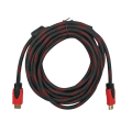 Кабель HDMI - HDMI / V1.4 / 5 метрів / Нейлоновий / Чорний