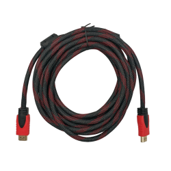 Кабель HDMI - HDMI / V1.4 / 5 метрів / Нейлоновий / Чорний