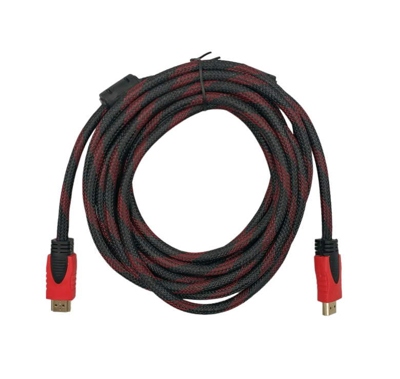 Кабель HDMI - HDMI / V1.4 / 5 метрів / Нейлоновий / Чорний