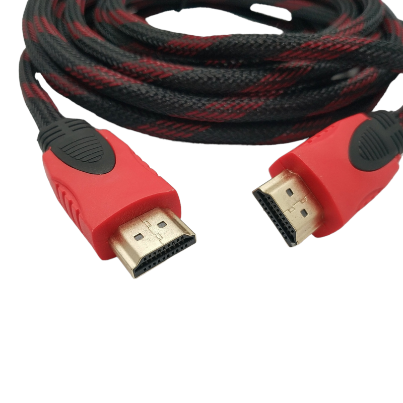 Кабель HDMI - HDMI / V1.4 / 5 метрів / Нейлоновий / Чорний