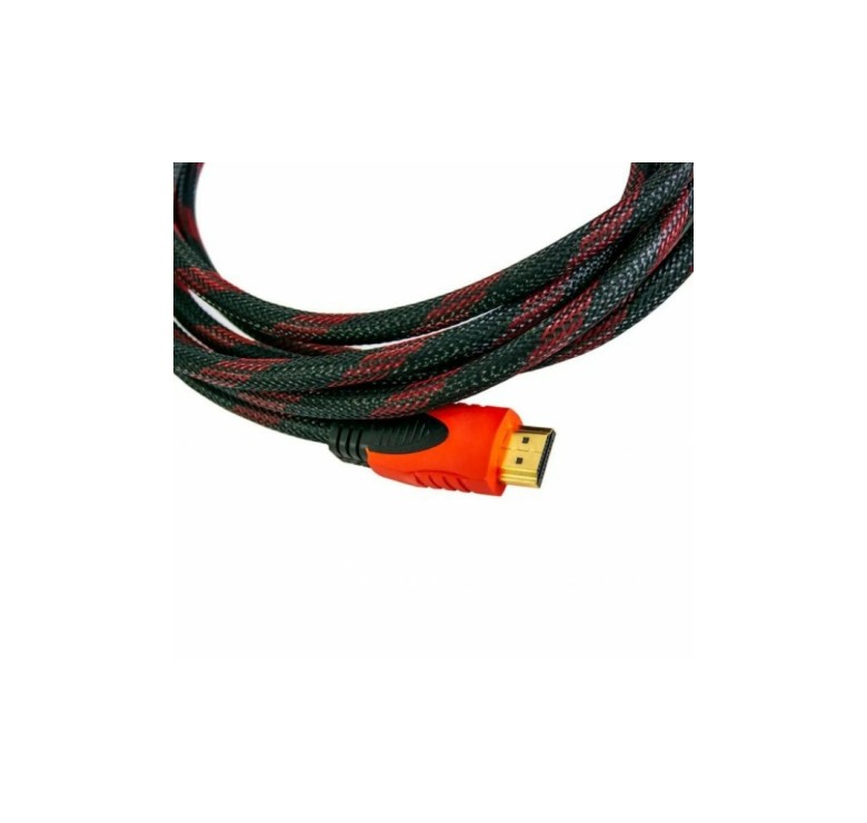 Кабель HDMI - HDMI / V1.4 / 5 метрів / Нейлоновий / Чорний