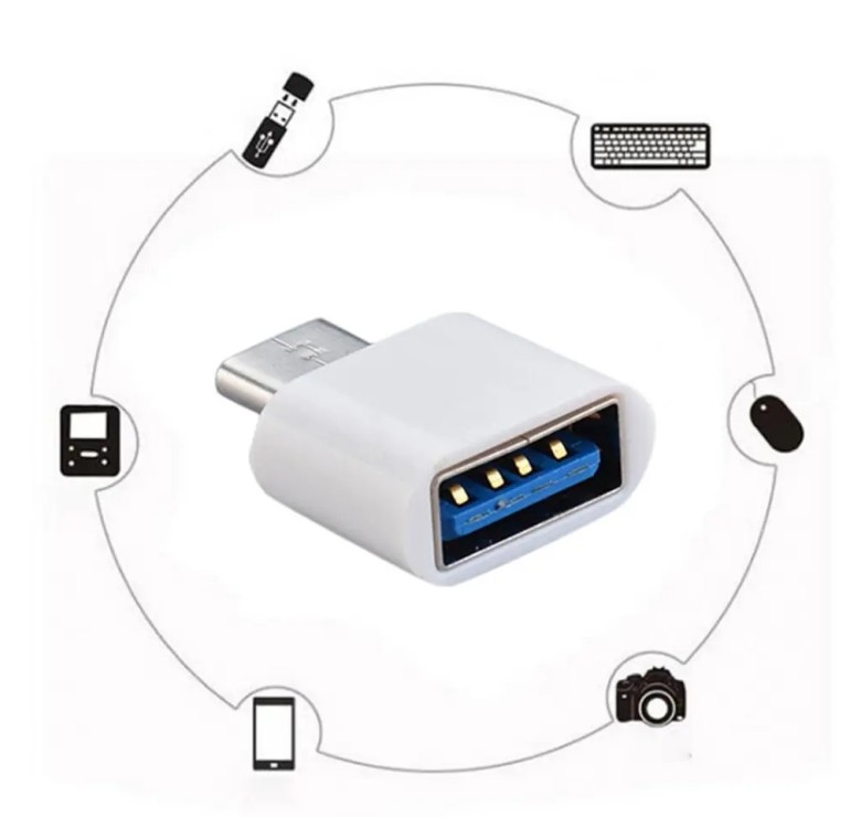 OTG Перехідник USB Type C 3.0 для карти пам'яті / Білий