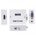 Перехідник HDMI - VGA для передачі відео і аудіо сигналу / 1080p / Білий