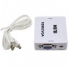 Перехідник HDMI - VGA для передачі відео і аудіо сигналу / 1080p / Білий