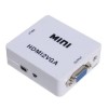 Перехідник HDMI - VGA для передачі відео і аудіо сигналу / 1080p / Білий