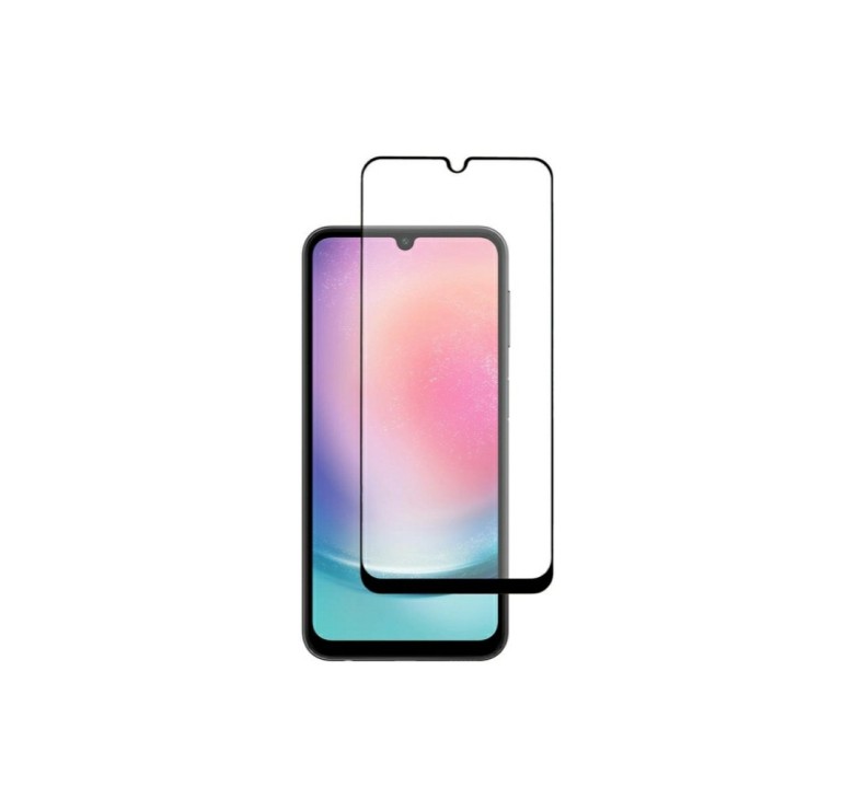 Загартоване захисне скло на Samsung Galaxy A24 (A245) / Чорна рамка