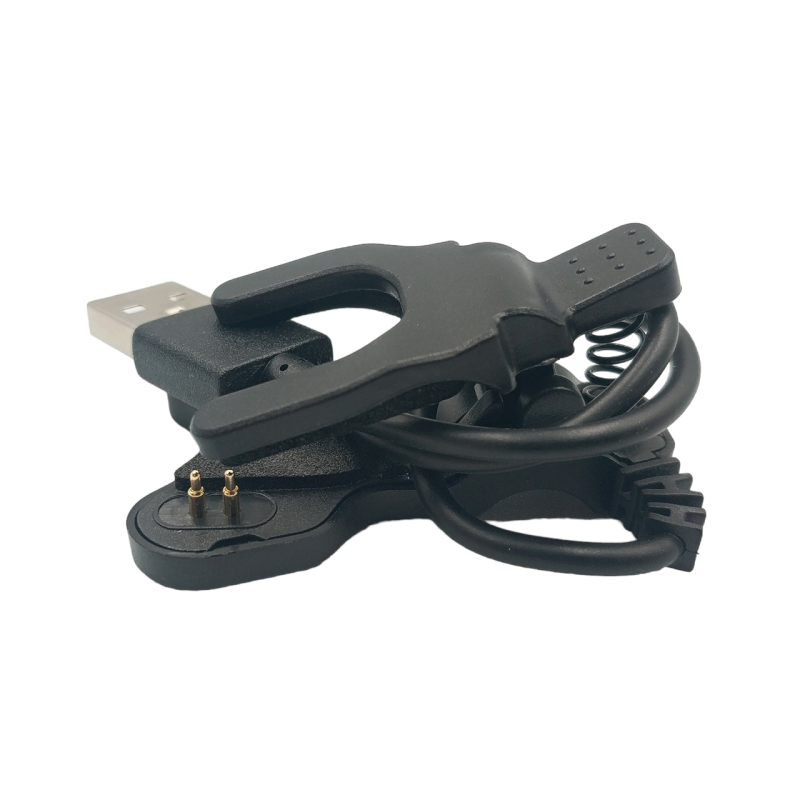 Універсальний USB кабель для зарядки смарт-годинників / 2 Pin, 3 mm / 30 см. / Чорний