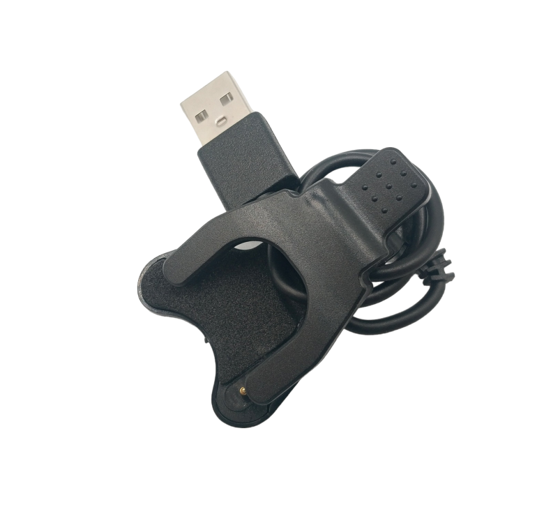 Універсальний USB кабель для зарядки смарт-годинників / 2 Pin, 3 mm / 30 см. / Чорний