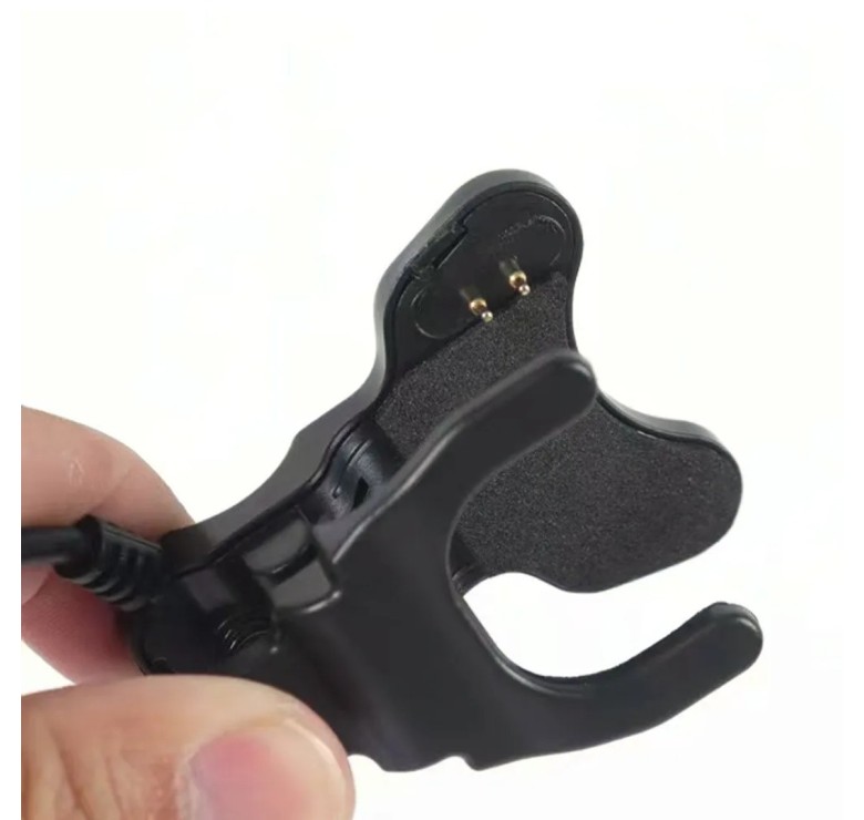 Універсальний USB кабель для зарядки смарт-годинників / 2 Pin, 3 mm / 30 см. / Чорний