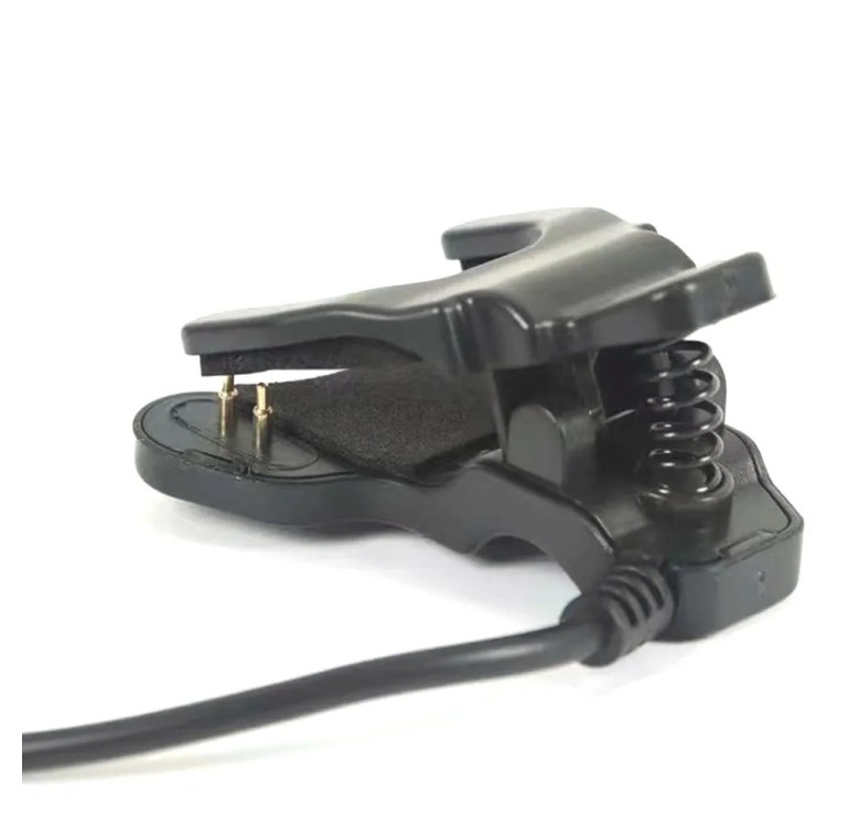 Універсальний USB кабель для зарядки смарт-годинників / 2 Pin, 3 mm / 30 см. / Чорний