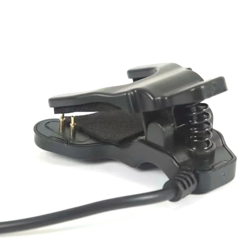 Універсальний USB кабель для зарядки смарт-годинників / 2 Pin, 3 mm / 30 см. / Чорний