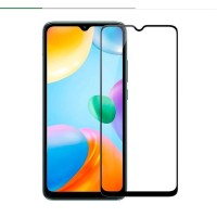 Загартоване захисне скло на смартфон Poco C 40 / Чорна рамка