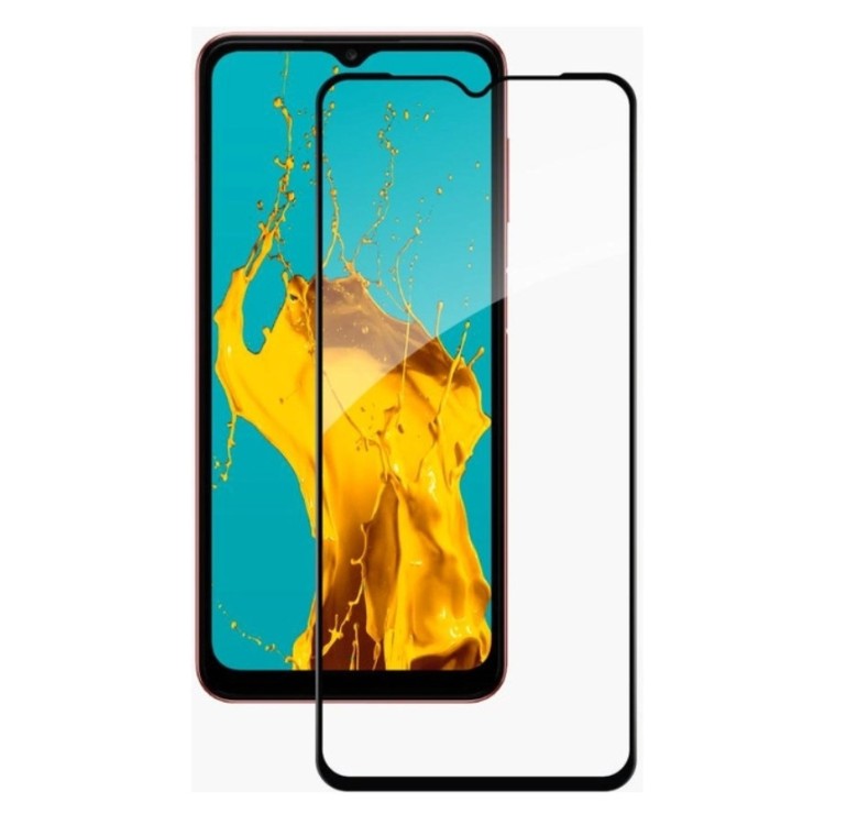 Загартоване захисне скло на смартфон Samsung A04E/ Чорна рамка