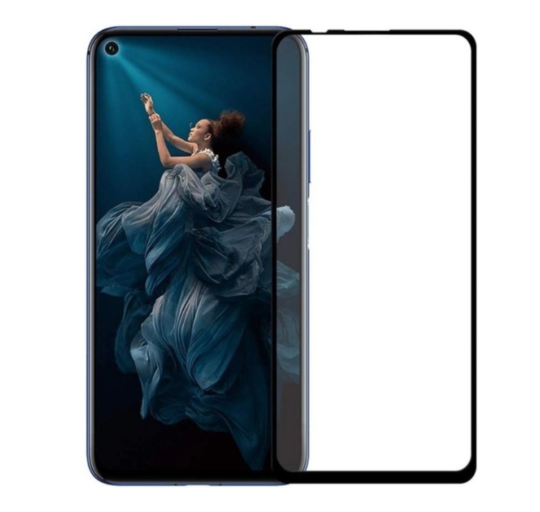 Загартоване захисне скло на смартфон Huawei Nova 5T/ Чорна рамка