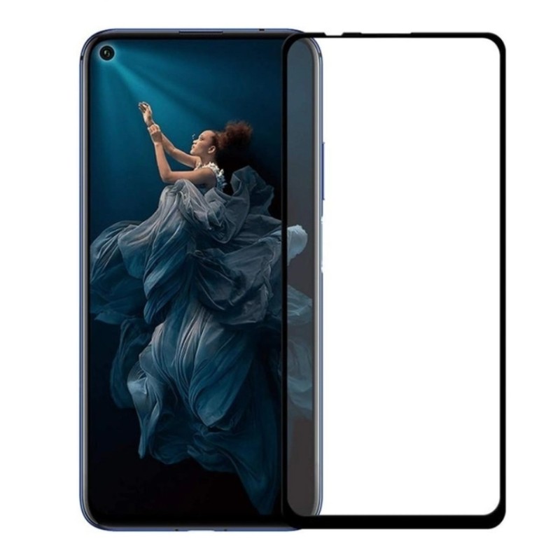 Загартоване захисне скло на смартфон Huawei Nova 5T/ Чорна рамка