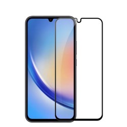 Загартоване захисне скло на смартфон Samsung Galaxy A34/ Чорна рамка