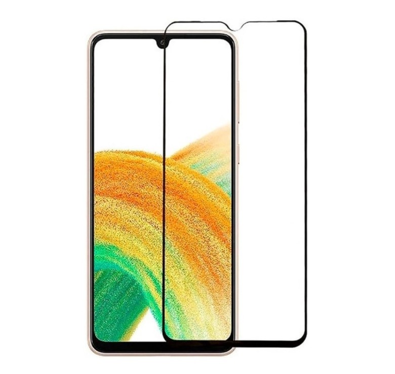 Загартоване захисне скло на смартфон Samsung Galaxy A34 5G 6D/ Чорна рамка