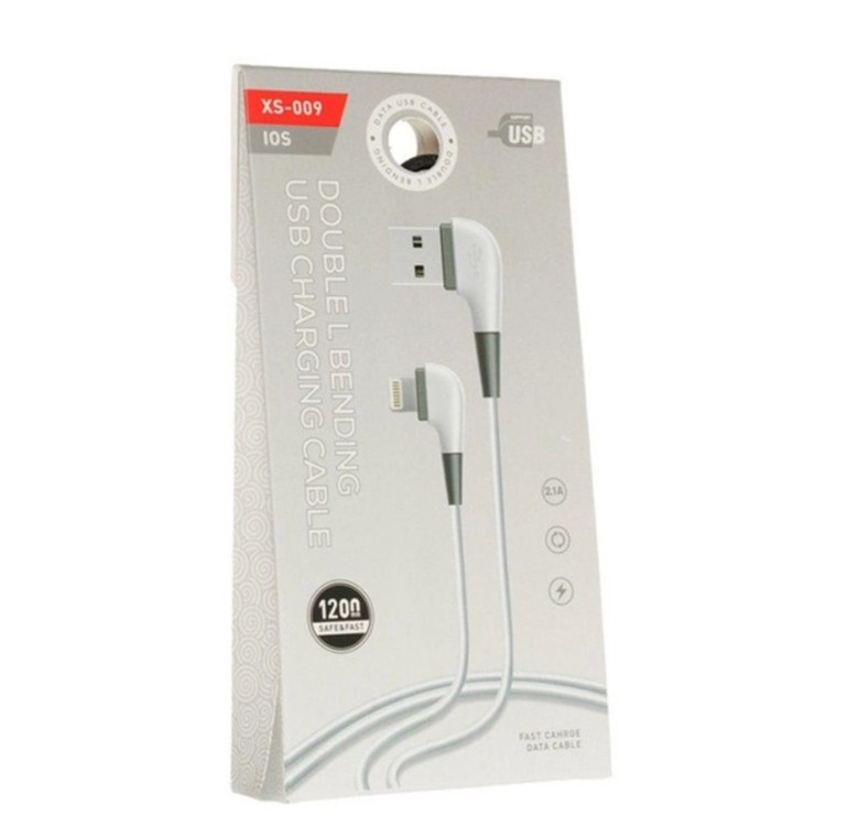 Кутовий кабель Micro - USB Epik XS 009 для смартфонів / 1.2 метри / до 2.4 Ампера