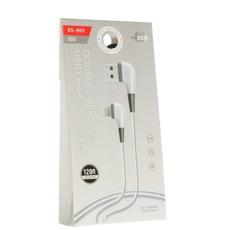 Кутовий кабель Micro - USB Epik XS 009 для смартфонів / 1.2 метри / до 2.4 Ампера