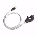 Зарядний гнучкий металевий кабель Micro USB Cable Data Coil Brace для смартфонів / Мікро USB для iPhone / сірий