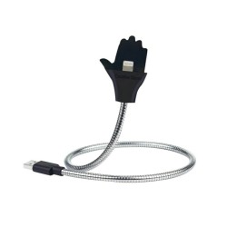 Зарядний гнучкий металевий кабель Cable Data Coil Brace для для iPod mini / Сірий