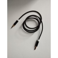 AUX кабель JBL (кабель) для передачі аудіо / Кабель Jack 3.5 mm. / Тканинний кабель / Чорний