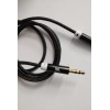 AUX кабель JBL (кабель) для передачі аудіо / Кабель Jack 3.5 mm. / Тканинний кабель / Чорний