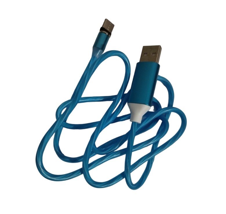 Магнітний кабель/ Type C USB кабель / Кабель 1 метр / USB Data cable / Синьо-бірюзовий