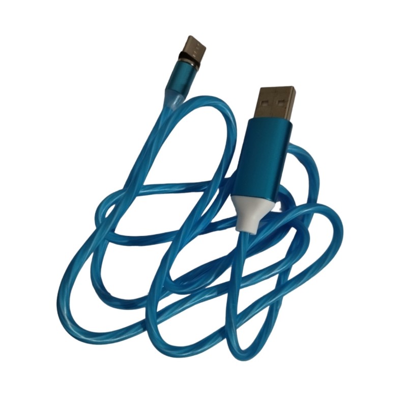 Магнітний кабель/ Type C USB кабель / Кабель 1 метр / USB Data cable / Синьо-бірюзовий