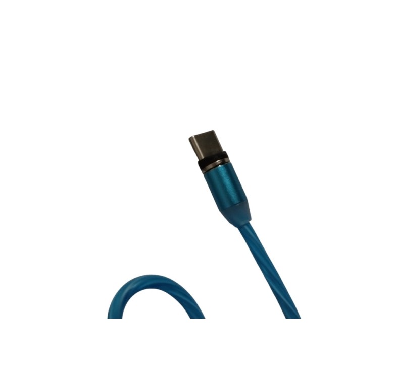 Магнітний кабель/ Type C USB кабель / Кабель 1 метр / USB Data cable / Синьо-бірюзовий
