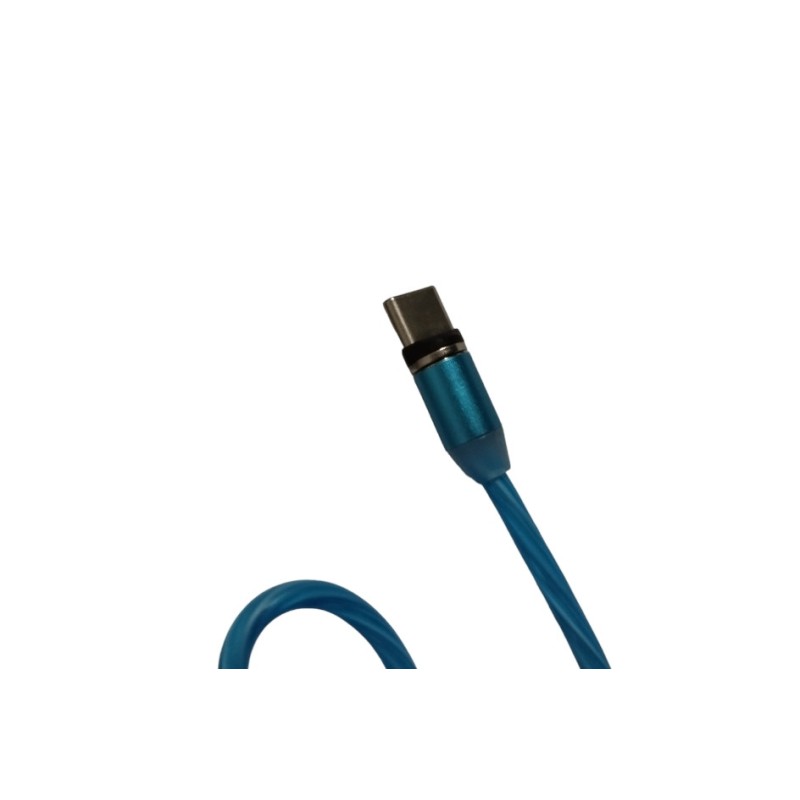 Магнітний кабель/ Type C USB кабель / Кабель 1 метр / USB Data cable / Синьо-бірюзовий