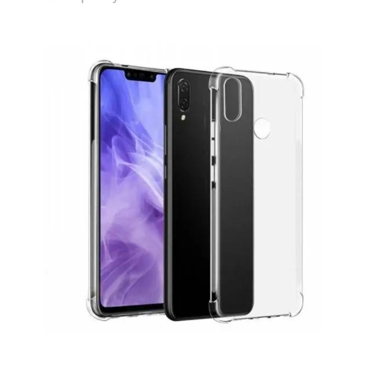 Силіконова накладка (бампер) для смартфона Huawei P Smart Plus 2019 / SMTT / Прозорий