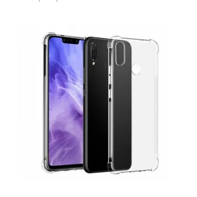 Силіконова накладка (бампер) для смартфона Huawei P Smart Plus 2019 / SMTT / Прозорий