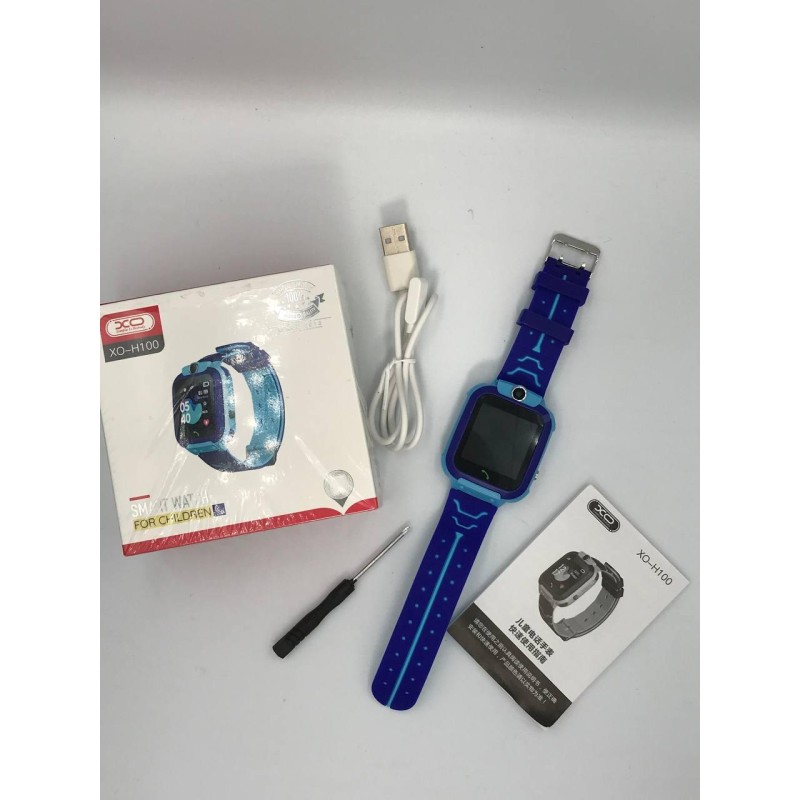 Детские умные часы XO-H100 / Детские смарт-часы / Бирюзовый