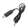Кабель для живлення роутерів та інших пристроїв 5.5 * 2.5 мм. / USB 5 вольт на DC 12 вольт / 100 см. / Чорний