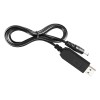 Кабель для живлення роутерів та інших пристроїв 5.5 * 2.5 мм. / USB 5 вольт на DC 12 вольт / 100 см. / Чорний