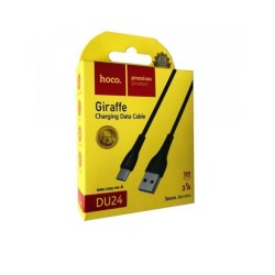 Кабель Hoco DU24 для захищених смартфонів Type-C - USB / 8 mm. / 1 метр / Чорний