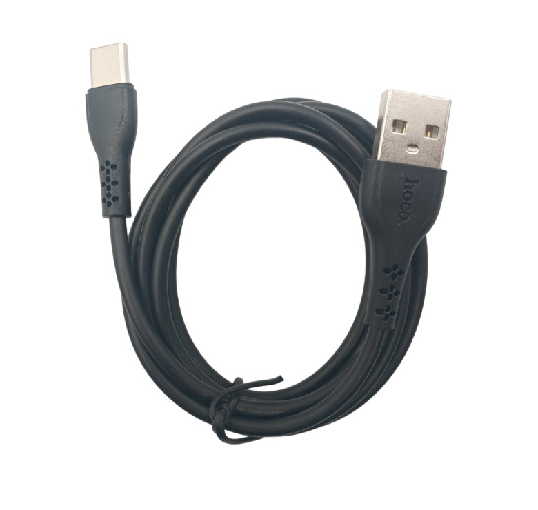 Кабель Hoco DU24 для захищених смартфонів Type-C - USB / 8 mm. / 1 метр / Чорний