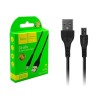 Кабель Hoco DU24 для захищених смартфонів Micro - USB / 8 mm. / 1 метр / Чорний