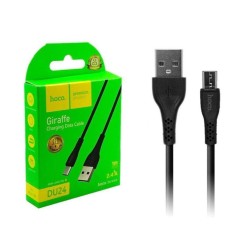 Кабель Hoco DU24 для защищенных смартфонов Micro – USB / 8 mm. / 1 метр / Черный