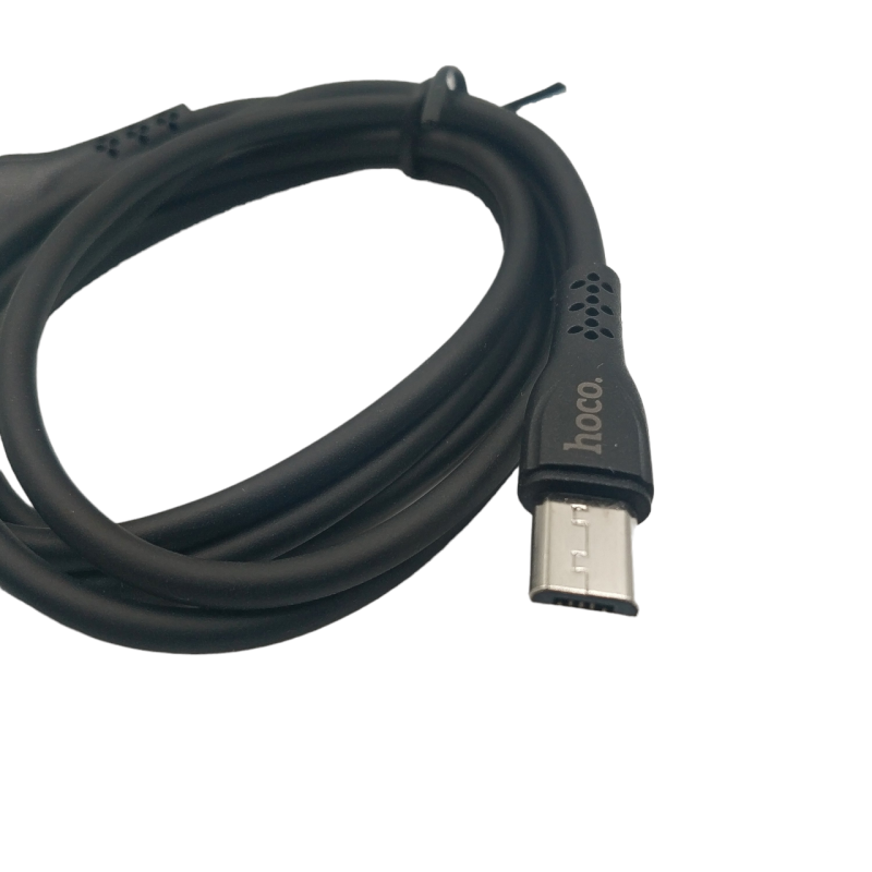 Кабель Hoco DU24 для захищених смартфонів Micro - USB / 8 mm. / 1 метр / Чорний