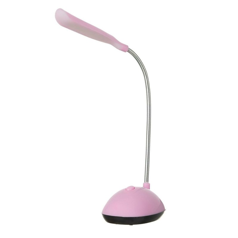 Настольная светодиодная Led-лампа X-7188 / На батарейках ААА / Розовая