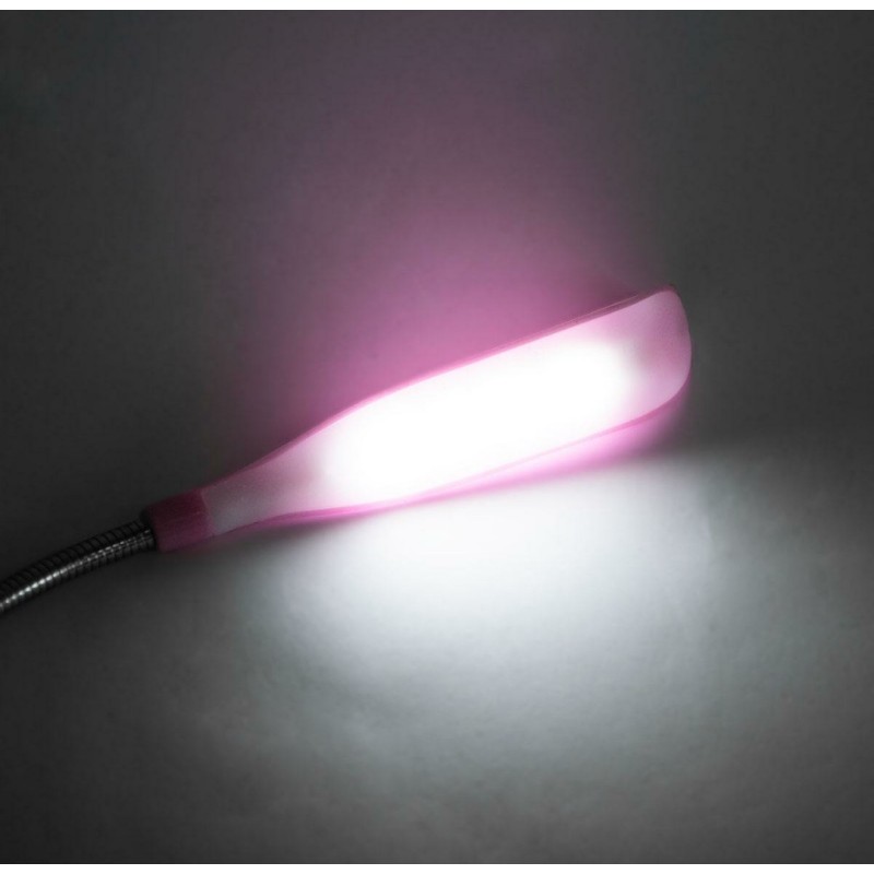 Настольная светодиодная Led-лампа X-7188 / На батарейках ААА / Розовая
