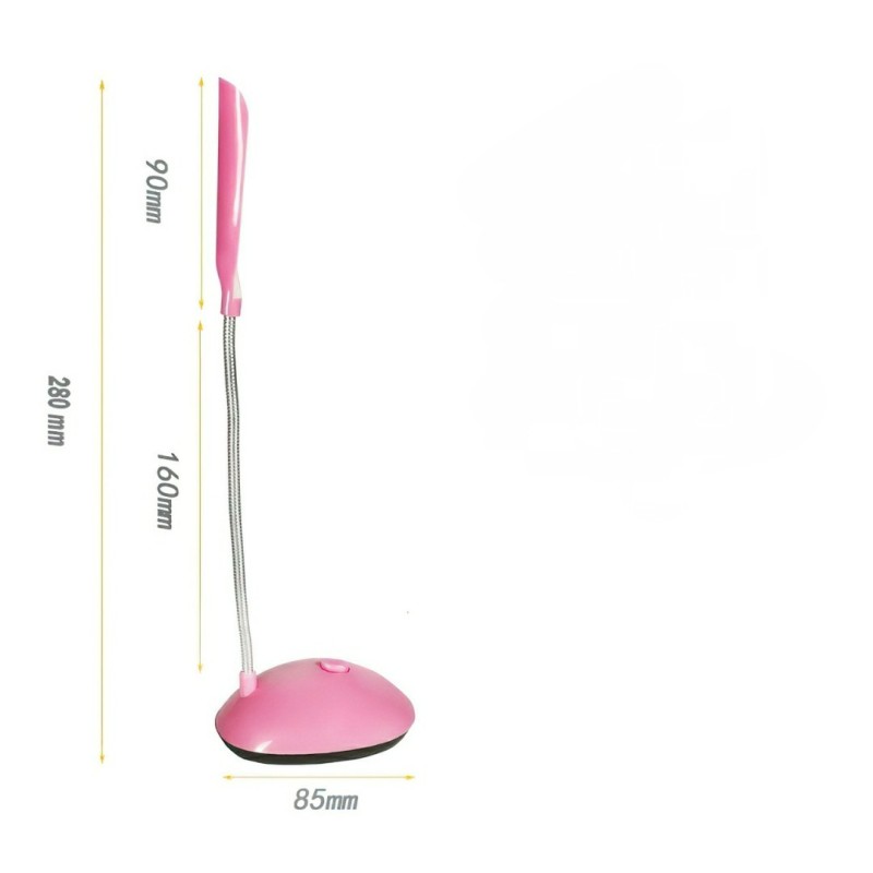 Настольная светодиодная Led-лампа X-7188 / На батарейках ААА / Розовая