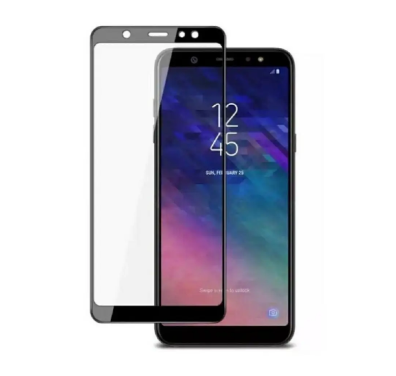 Загартоване захисне скло на смартфон Samsung Galaxy A600 / Чорна рамка