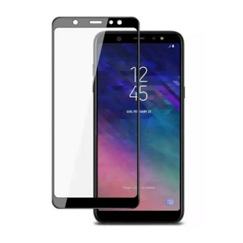 Загартоване захисне скло на смартфон Samsung Galaxy A600 / Чорна рамка